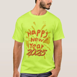 Zufriedener Newyear-T - Shirt 2025