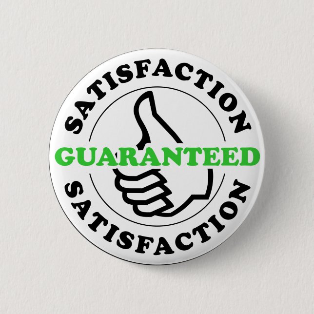 Zufriedenheit garantiert button (Vorderseite)