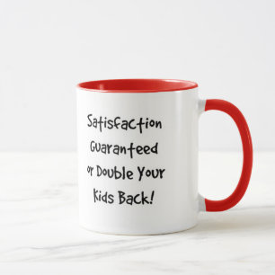 "Zufriedenheit garantierte" Kaffee-Tasse Tasse