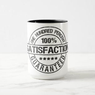 ZUFRIEDENHEIT GARANTIERTE Tasse - wählen Sie Stil,