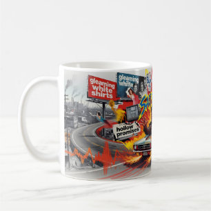 Zufriedenheit Pop Art Highway Escape Art BecherZuf Kaffeetasse