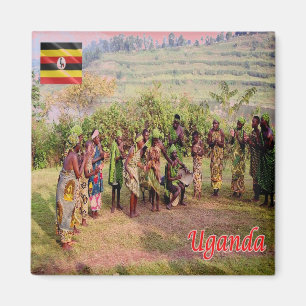 zUG003 UGANDA, Batwa, Afrika, Kühlschrank Magnet