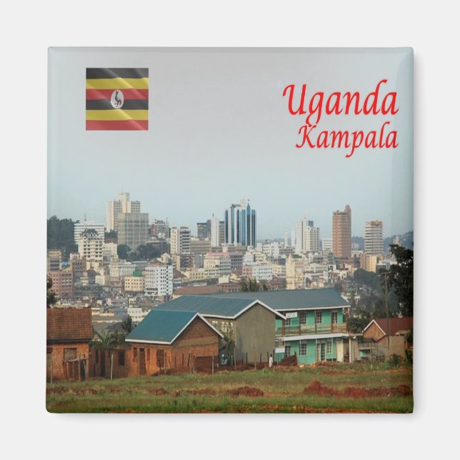zUG005 KAMPALA, Skyline, Uganda, Afrika, Kühlschra Magnet (Vorne)