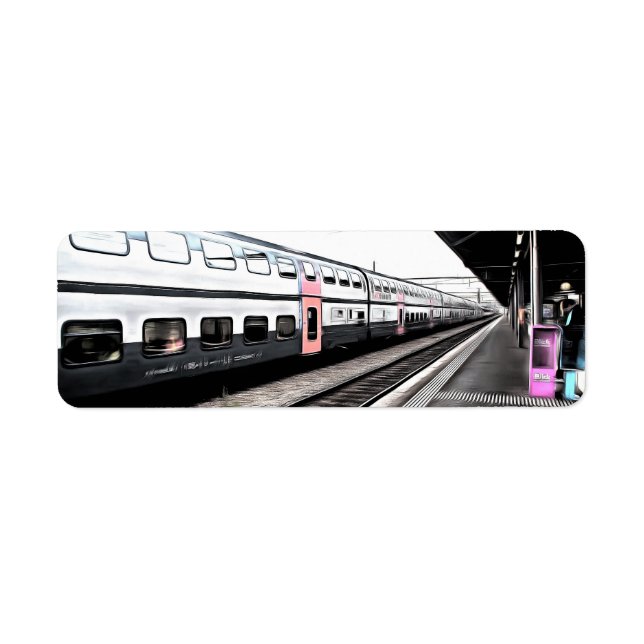 Zug an der Station in der Schweiz (Vorne)