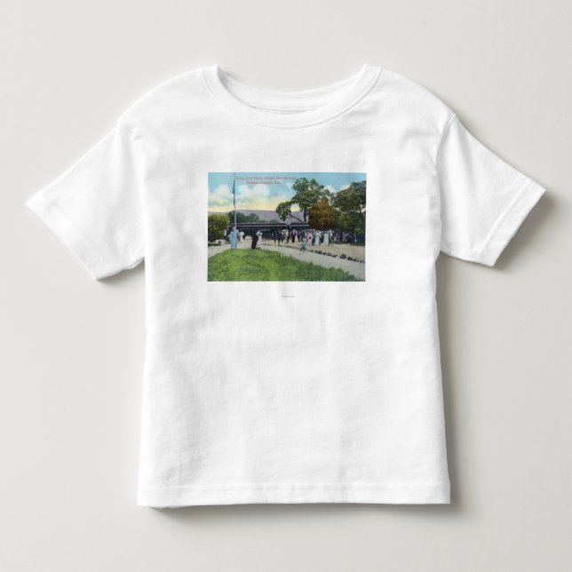Zug-Ankunft an Boyes heißen Quellen Kleinkind T-shirt (Vorderseite)