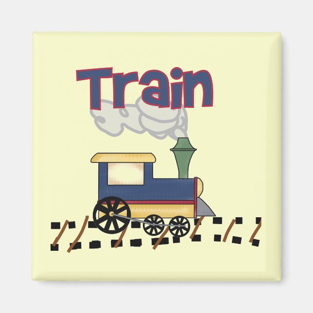 Zug auf Gleisschirme und Geschenke Magnet (Vorne)