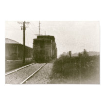 Zug auf Gleisspuren Retro-Lokomotive