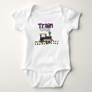 Zug auf Schiene Baby Strampler
