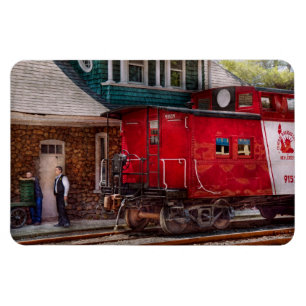 Zug - Caboose - Ende der Strecke Magnet