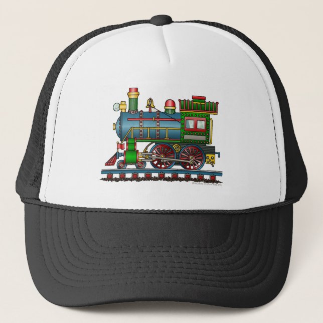 Zug-Dampf-Motor Choo Choo Hüte Truckerkappe (Vorderseite)