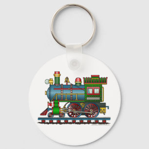 Zug-Dampf-Motor Choo Choo Schlüsselketten Schlüsselanhänger