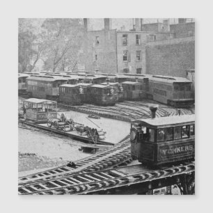 Zug der New York City Elevated Railroad Yonkers Magnetkarte
