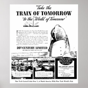 Zug des Morgens - New- Yorkzentraleisenbahn Poster