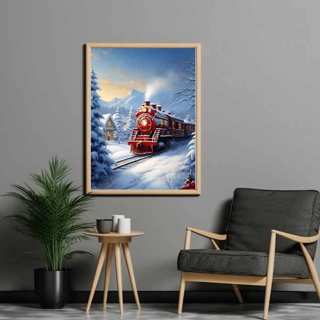 Zug durch ein Winterlandschaftspopster Poster (Von Creator hochgeladen)