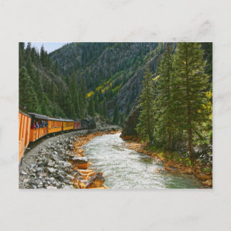 Zug entlang des Flusses Animas, Colorado Postkarte