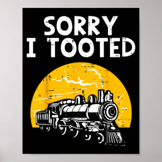 Zug Entschuldigung Getötet Lustige Lokomotive Eise Poster