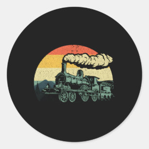 Zug für Dampfmaschinen-Eisenbahnmodell Runder Aufkleber