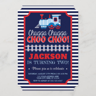 Zug-Geburtstags-Karte der Einladung