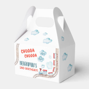Zug Geburtstagsparty Decke Chugga Chugga zwei zwei Geschenkschachtel