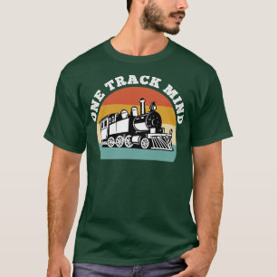 Zug Geschenk Lustig One Track Mind Schaffner Retro T-Shirt