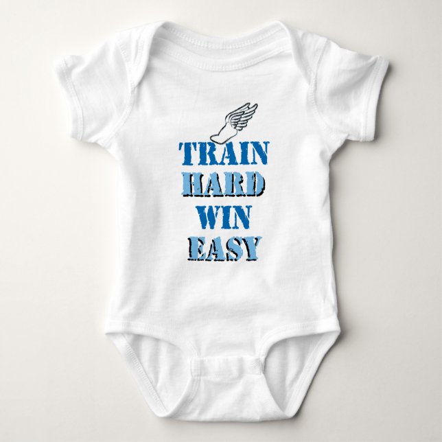 Zug-harter Gewinn einfach - Leichtathletik Baby Strampler (Vorderseite)