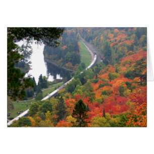 Zug Landschaften Herbstlaub Foto Notiz