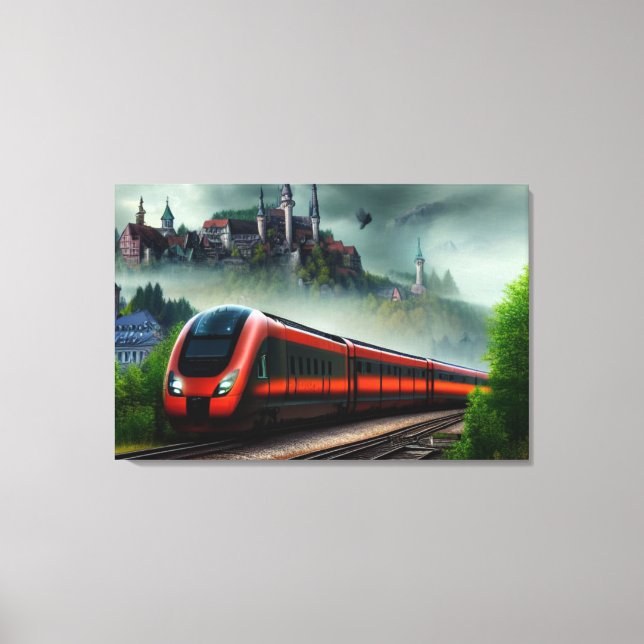 Zug Leinwanddruck (Vorderseite)