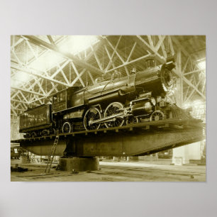 Zug, Lokomotive, Geist, 20. Jahrhundert, Poster