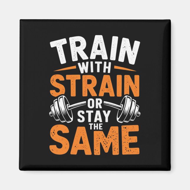 Zug mit Stamm - Fitness Bodybuilding Gewicht Magnet (Vorne)