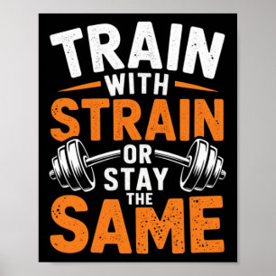 Zug mit Stamm - Fitness Bodybuilding Gewicht Poster