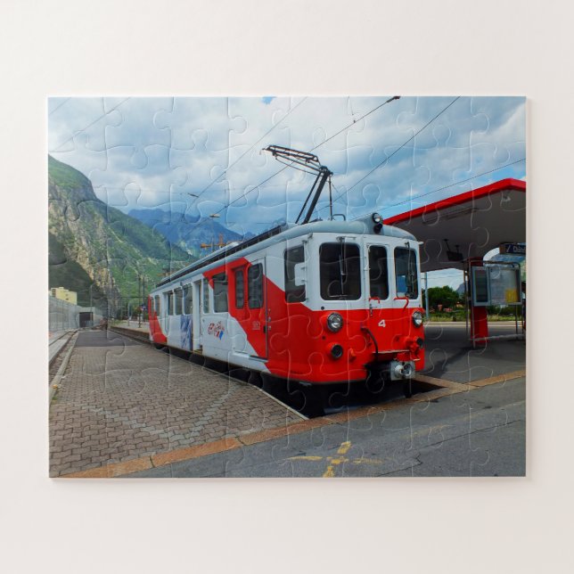 Zug nach Chamonix in der Schweiz (Horizontal)