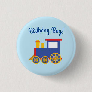 Zug Niedlich Choo-Choo 1. Geburtstag Party Thema Button