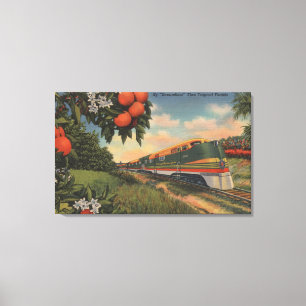 Zug-orange BlüteSpecial Leinwanddruck
