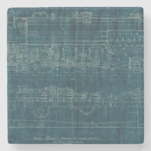 Zug-Plan I Steinuntersetzer