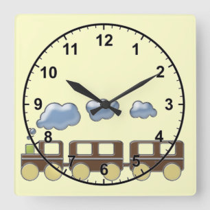 Zug Quadratische Wanduhr