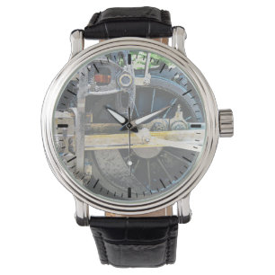 Zug-Rad-Nahaufnahme Armbanduhr