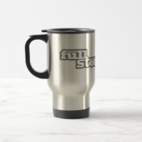 zug-Reise-Tasse "des vollen Dampfs voran" Mono