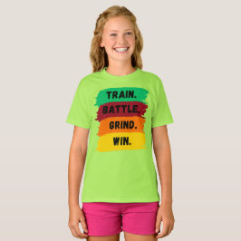 Zug, Schlacht, Grind, gewinnen motivierend Slogan T-Shirt