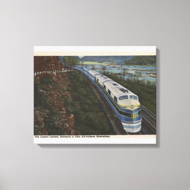 Zug-Streamlining durch Potomac Leinwanddruck (Vorderseite)
