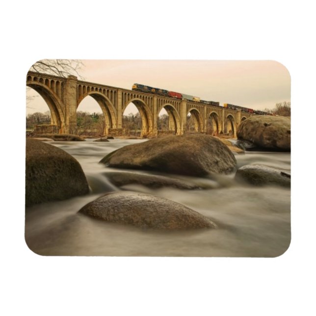 Zug über James River Magnet (Horizontal)
