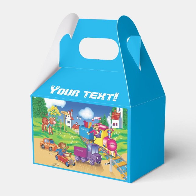 Zug und Auto für den Jungen Geschenkschachtel (Vorderseite)