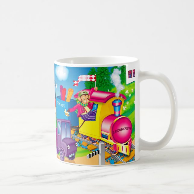 Zug und Auto Kaffeetasse (Rechts)