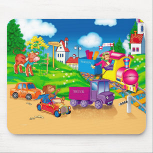 Zug und Auto Mousepad
