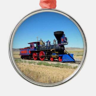 Zug-Weihnachtsverzierung Silbernes Ornament