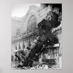 Zug-Wrack an Montparnasse Plakat 1895