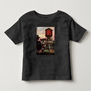 Zug-Yard-Blumen-Garten durch Stevan Dohanos Kleinkind T-shirt