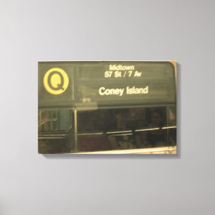 Zug zu Coney Island Leinwanddruck