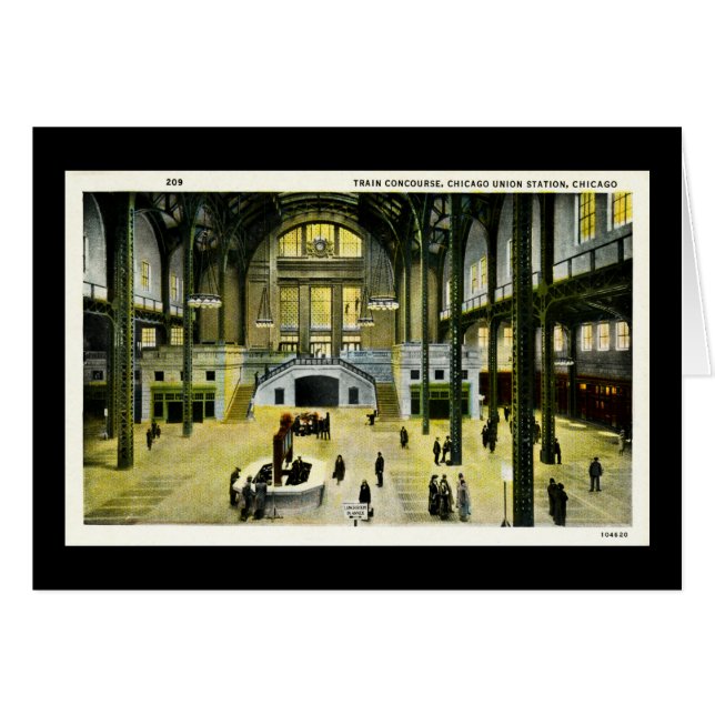 Zug-Zusammentreffen-Chicago-Gewerkschafts-Station (Vorderseite (Horizontal))