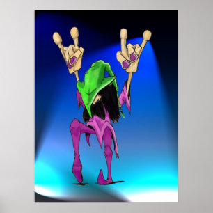 Zugaben-Blau-Lichter Poster