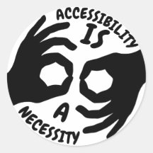 ZUGÄNGLICHKEIT IST EIN NOTWENDIGKEITSMUSTER-Symbol